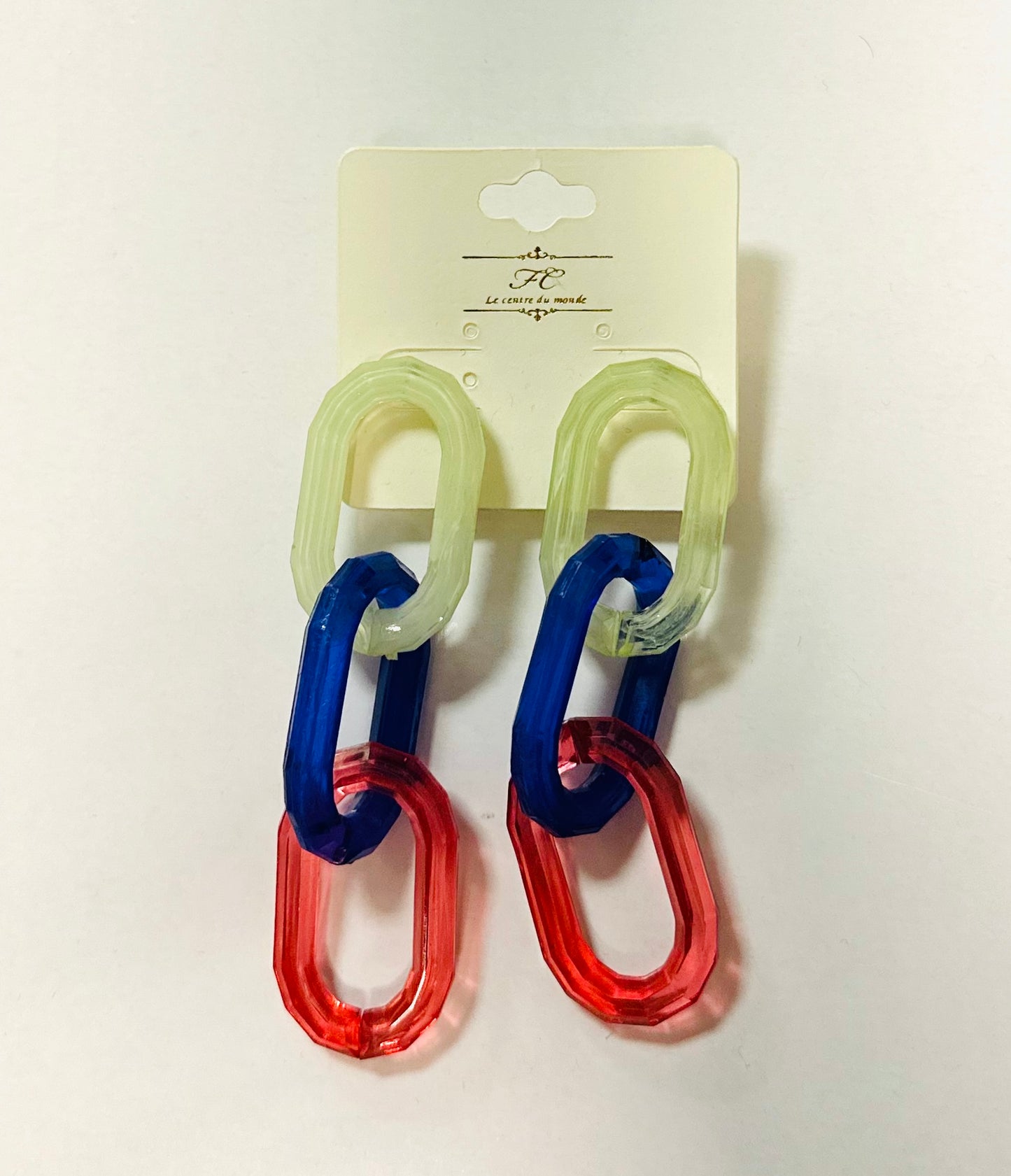 COLORFUL LINK EARRINGS 3984
