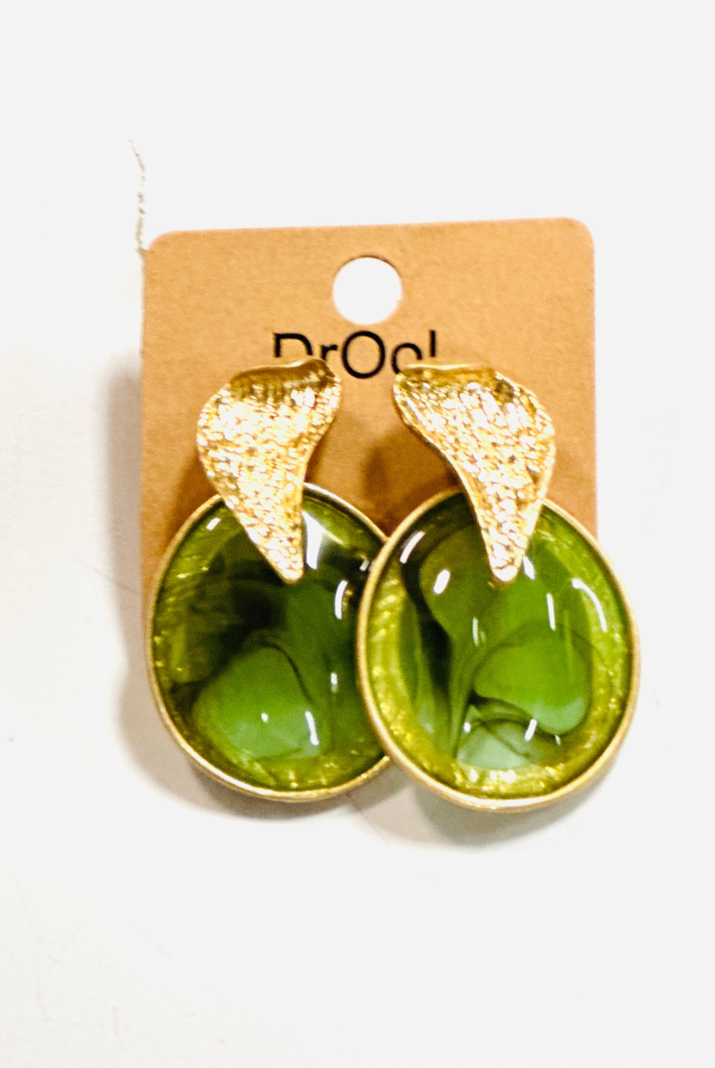 Gold Round Earrings