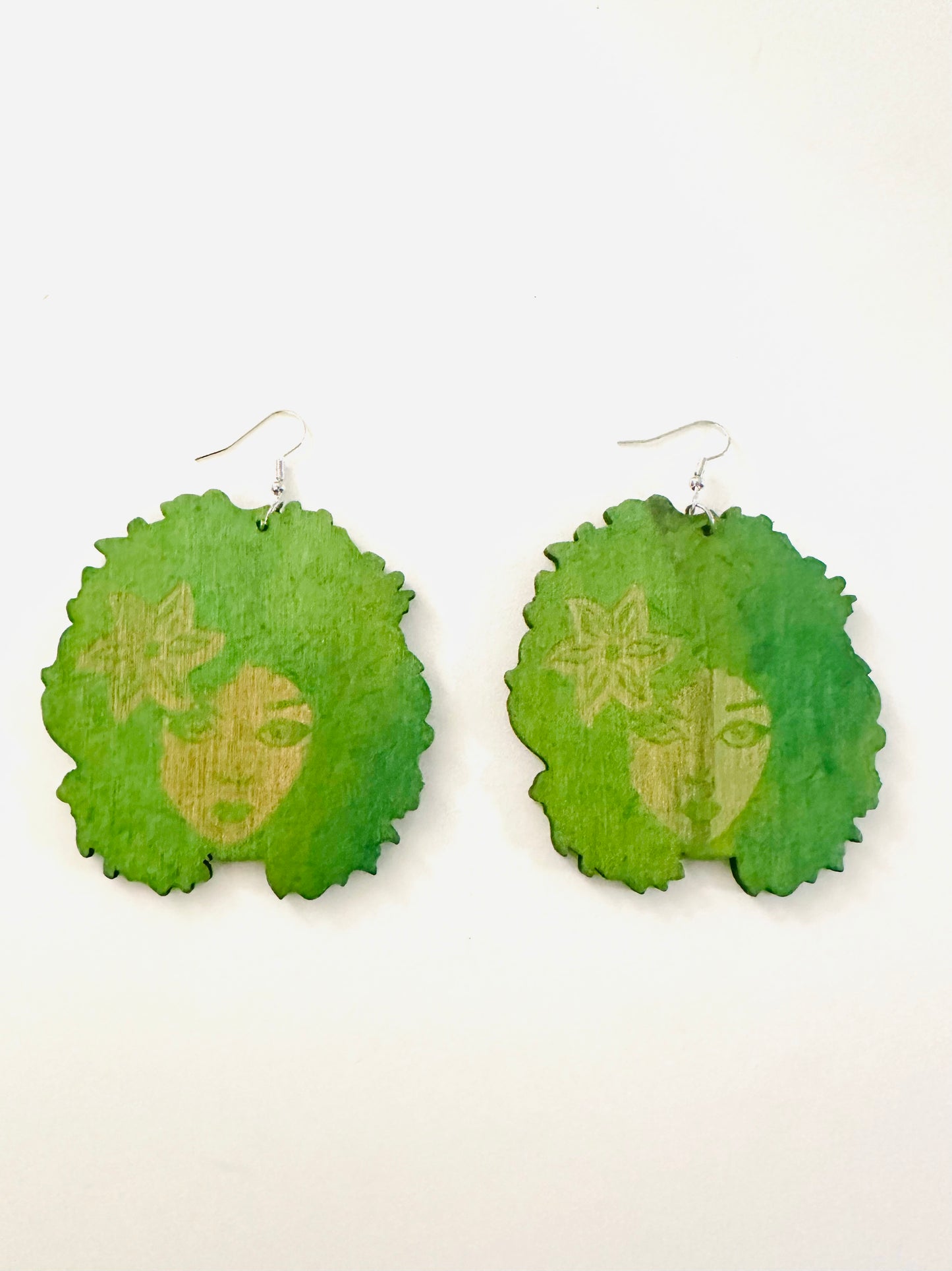 Lady Blossom Wooden Earrings