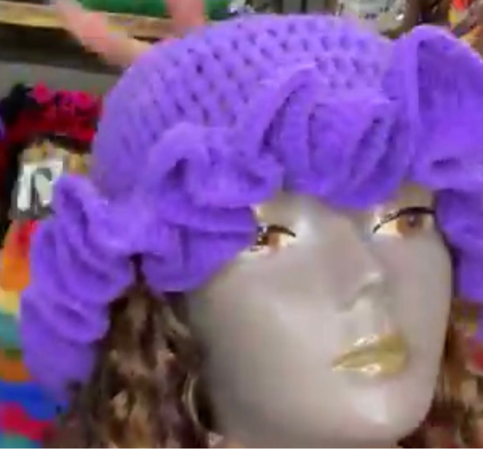 Curly Crochet Cap