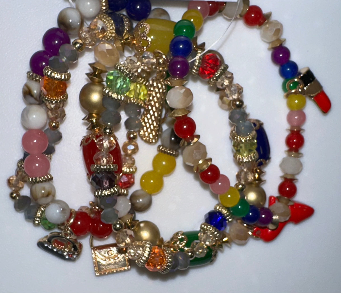 BEADED CHARM BRACELET