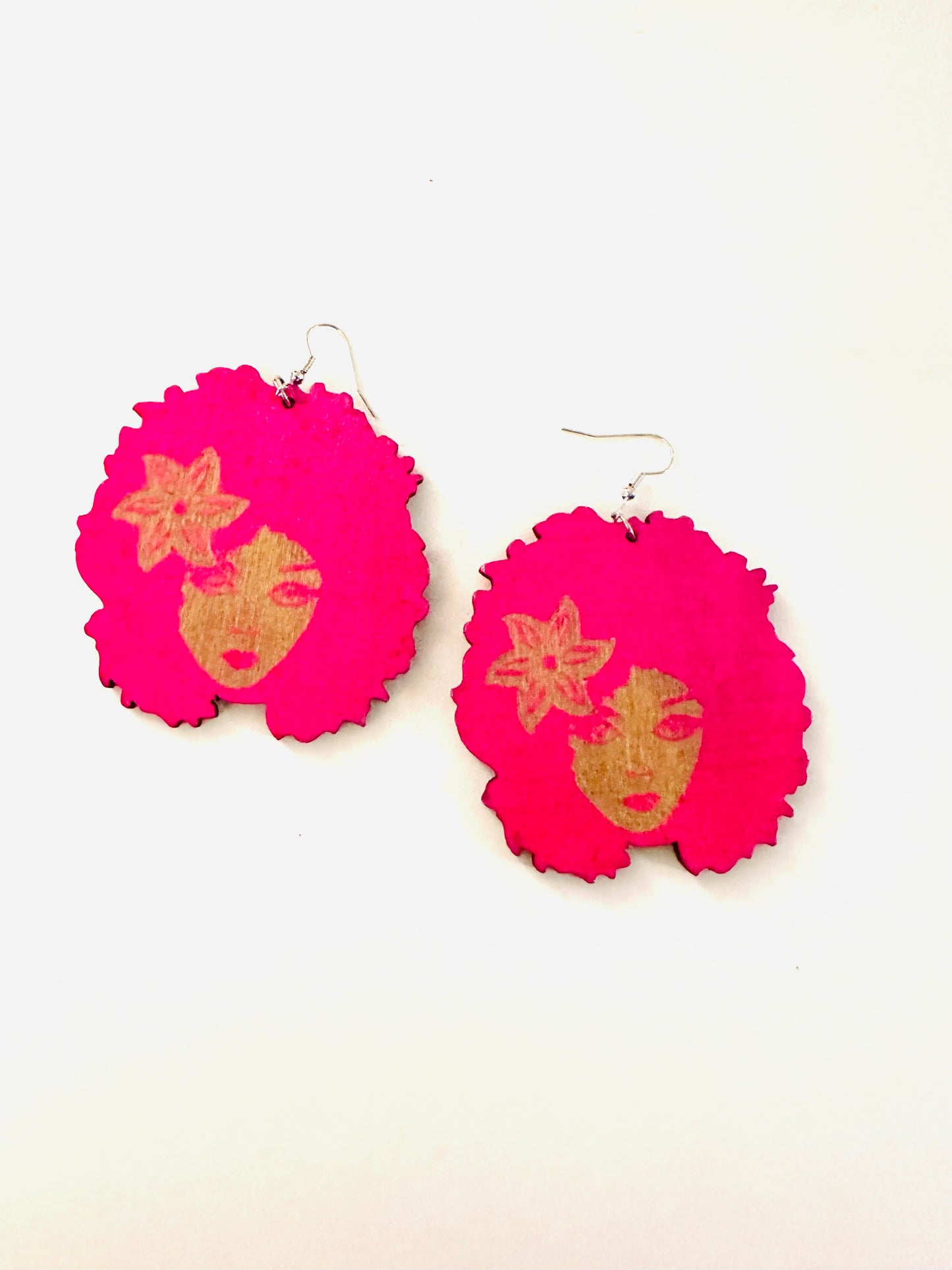 Lady Blossom Wooden Earrings