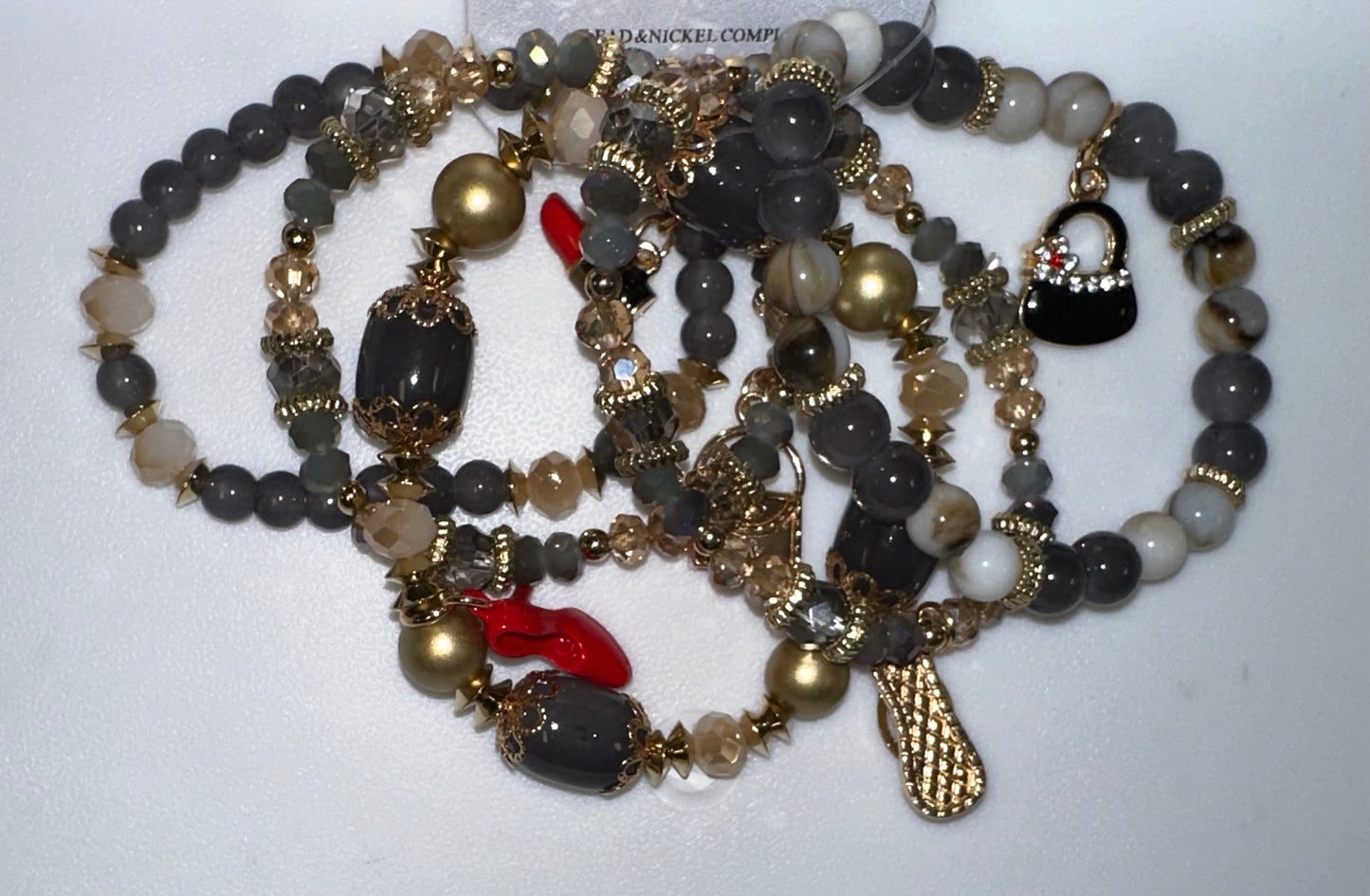 BEADED CHARM BRACELET
