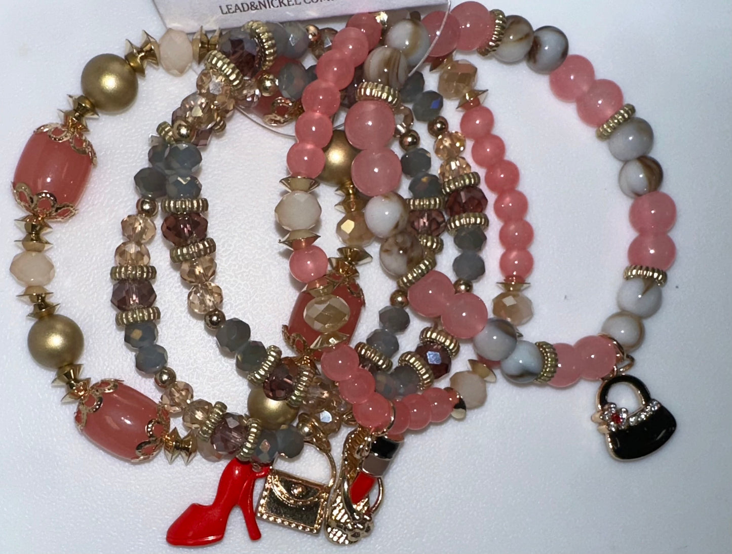 BEADED CHARM BRACELET