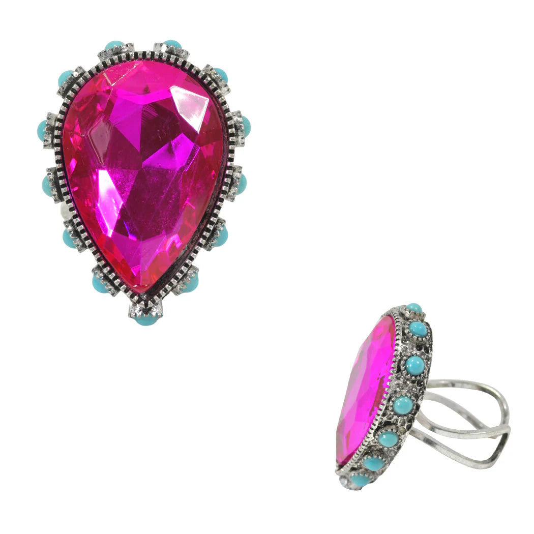 Western Bling Tear Drop Ring 444