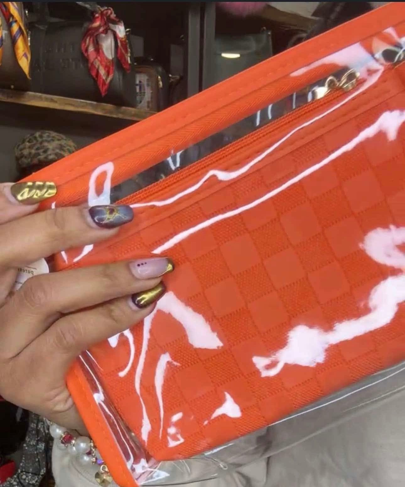COSMETIC POUCH 2PCS CHECKERED
