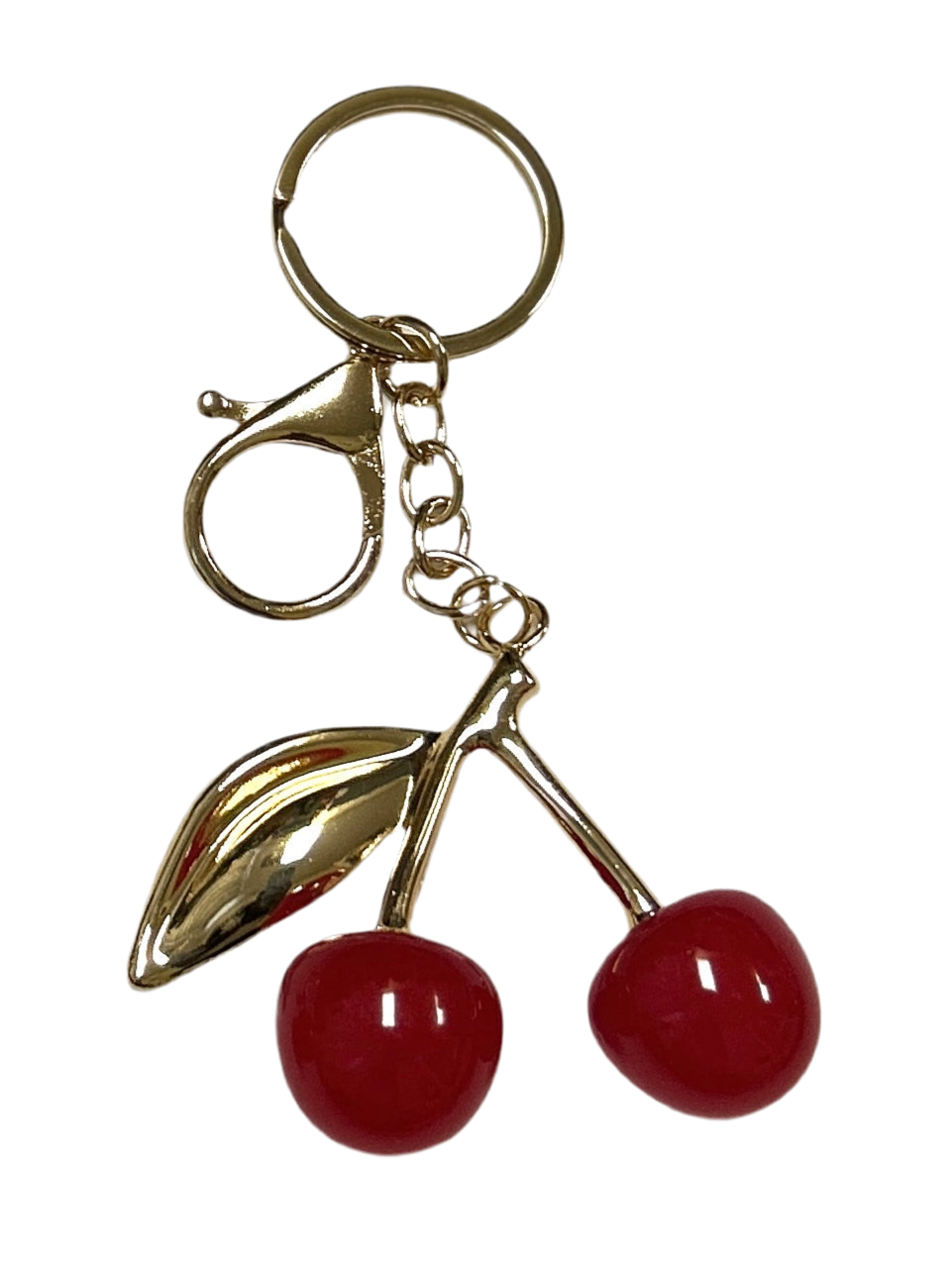 CHERRY GOLD LEAF KEYCHAIN 0134