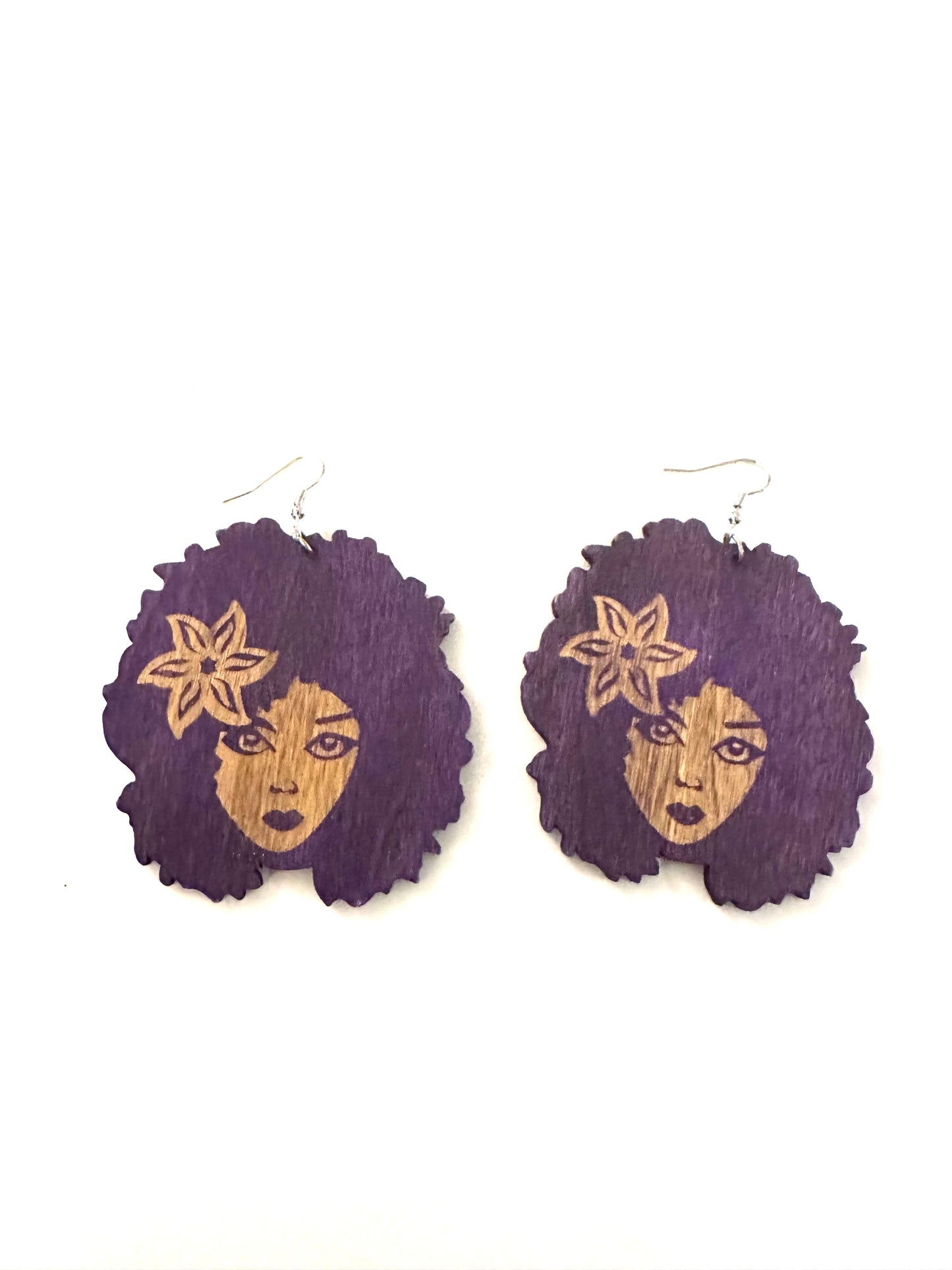 Lady Blossom Wooden Earrings