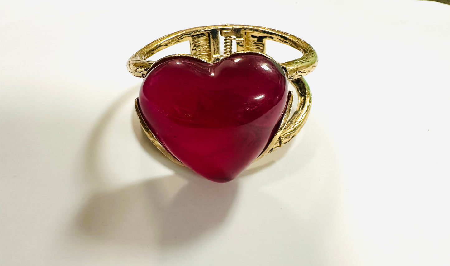 Gold Heart Cuff