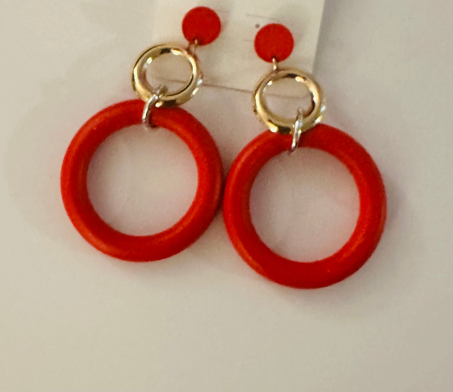 Wooden Round Earrings