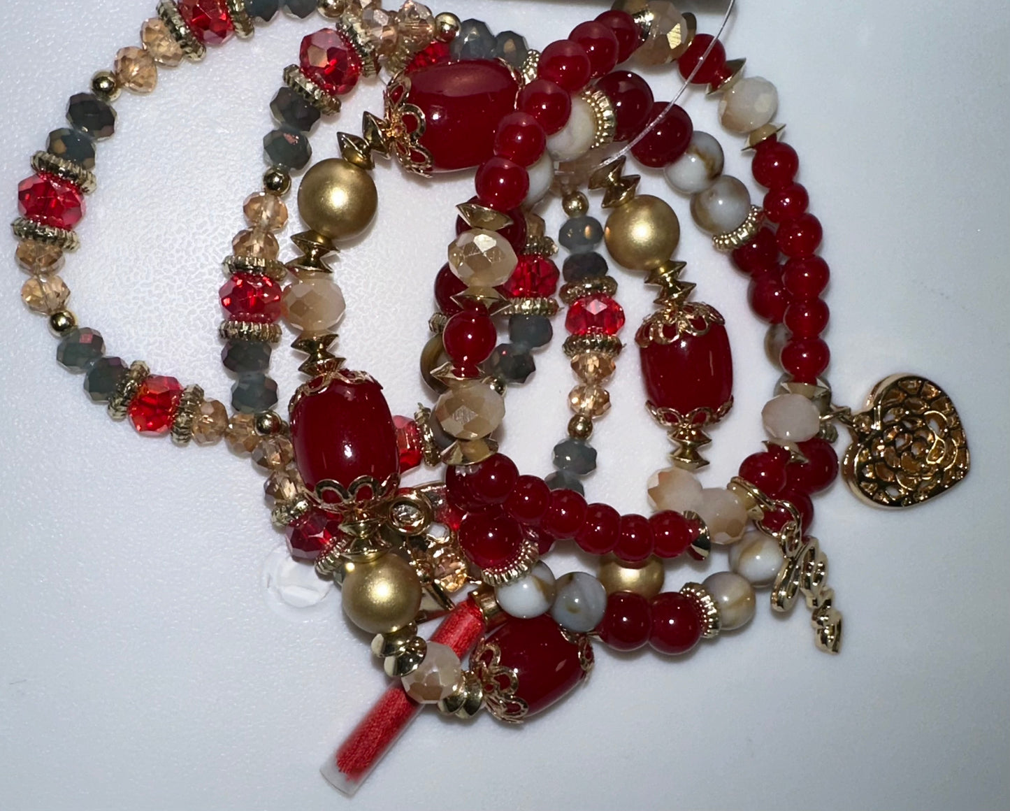 BEADED CHARM BRACELET