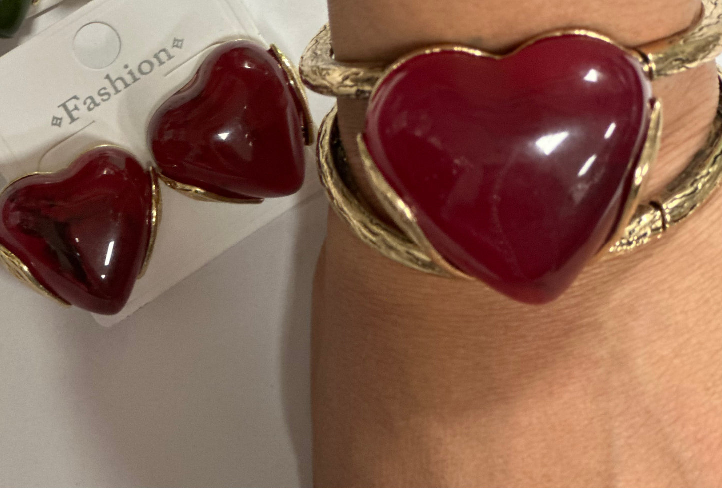 Gold Heart Cuff