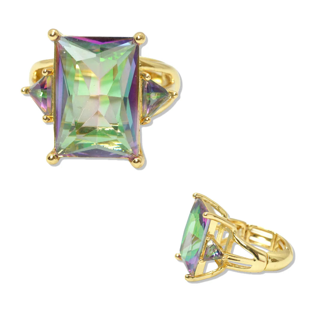 SQUARE COLOR DIAMOND RING
