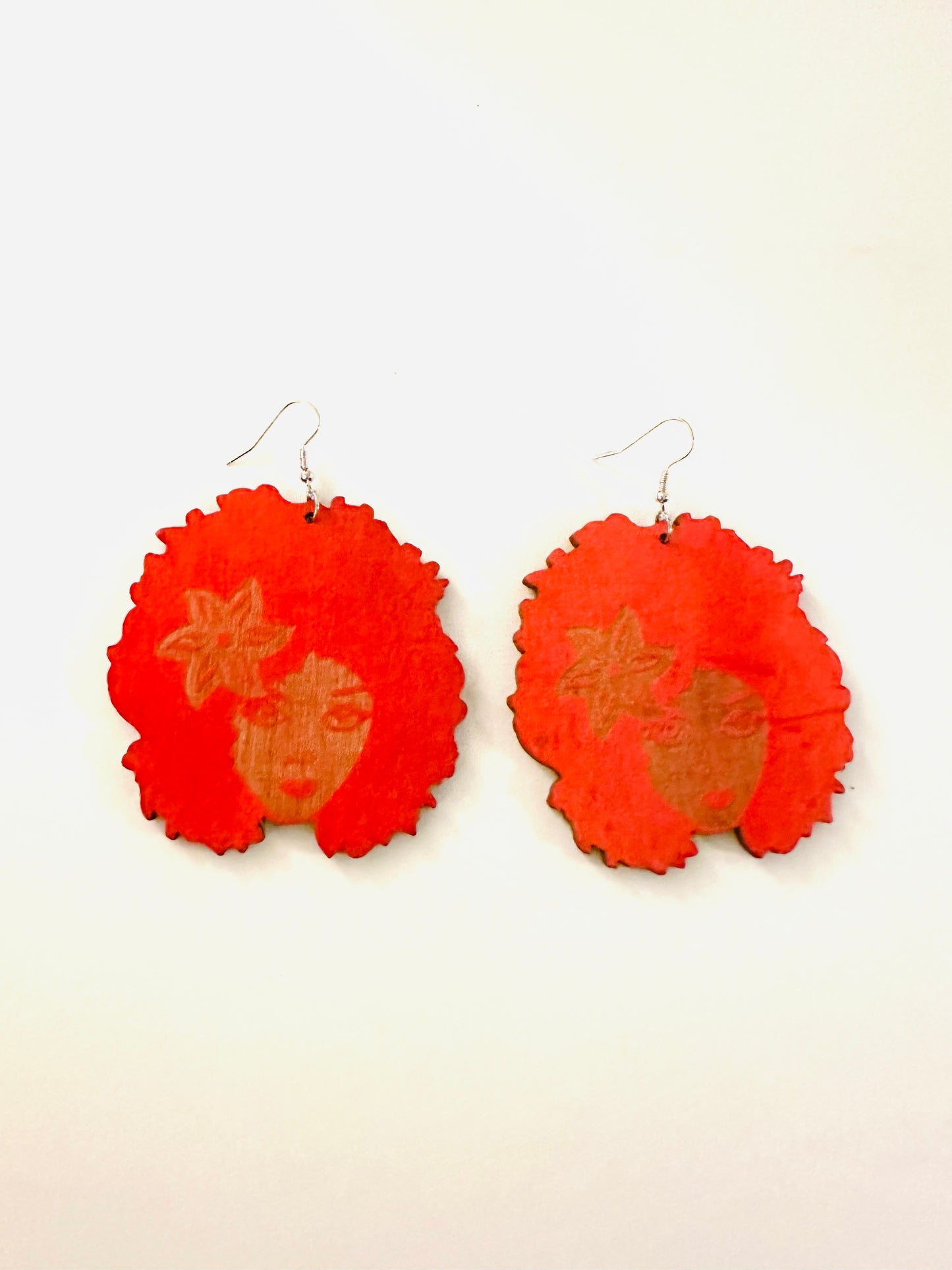 Lady Blossom Wooden Earrings