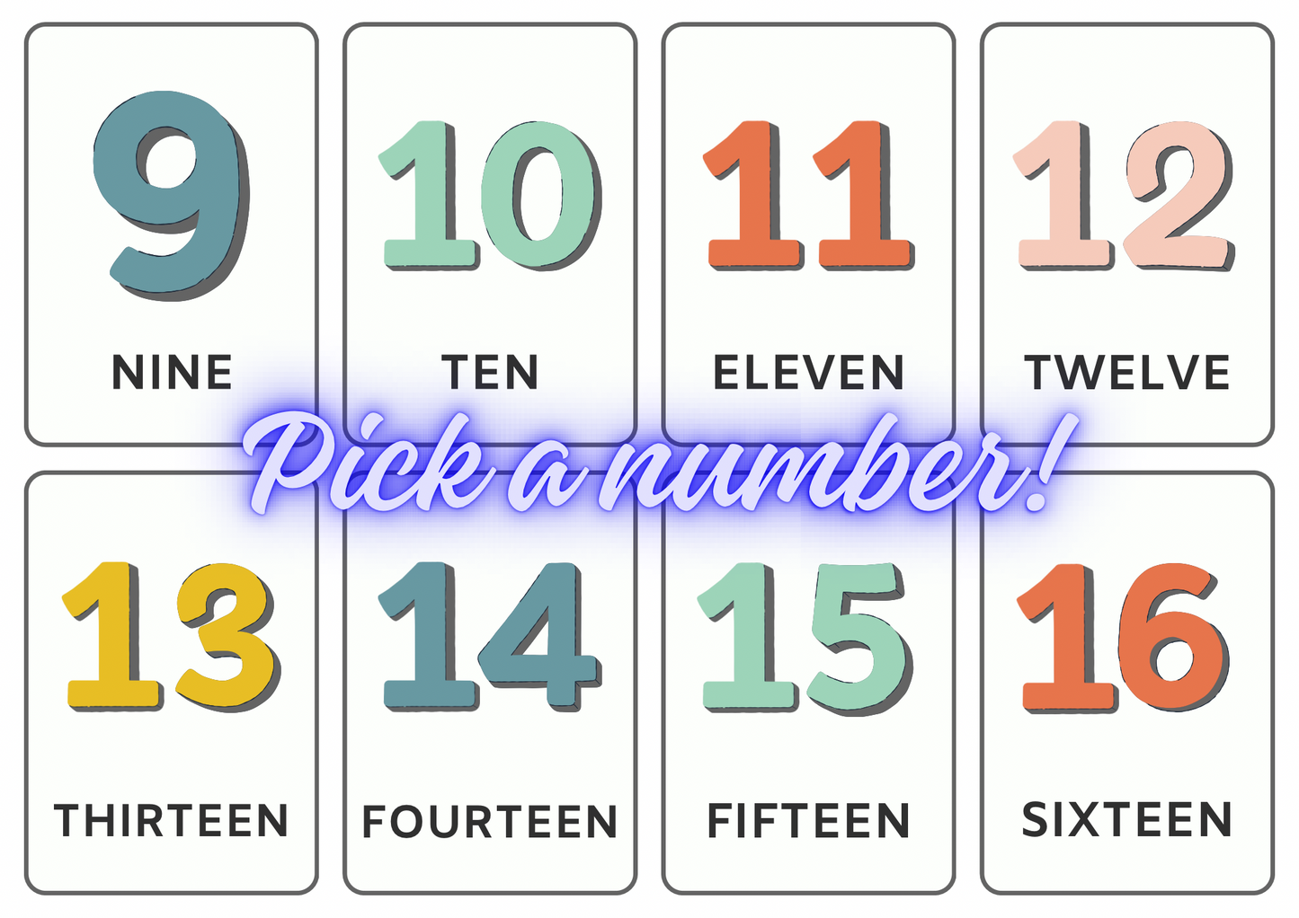 Pick A Number Mystery Prize