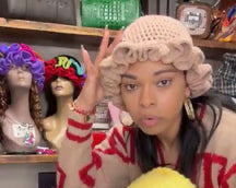 Curly Crochet Cap