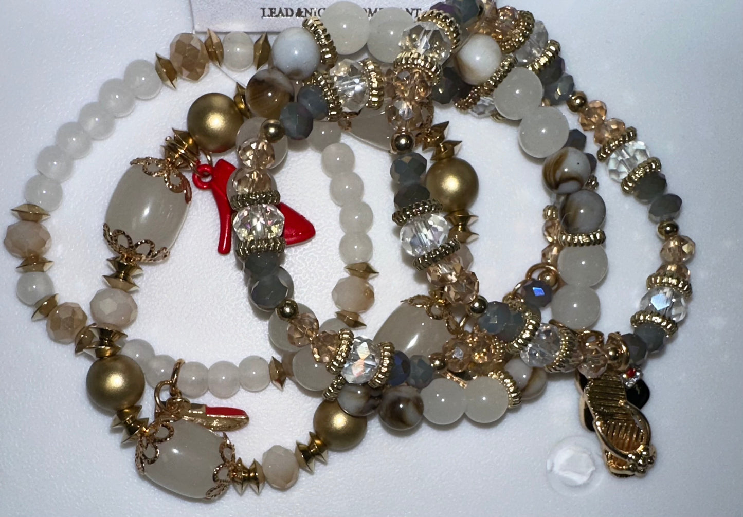 BEADED CHARM BRACELET