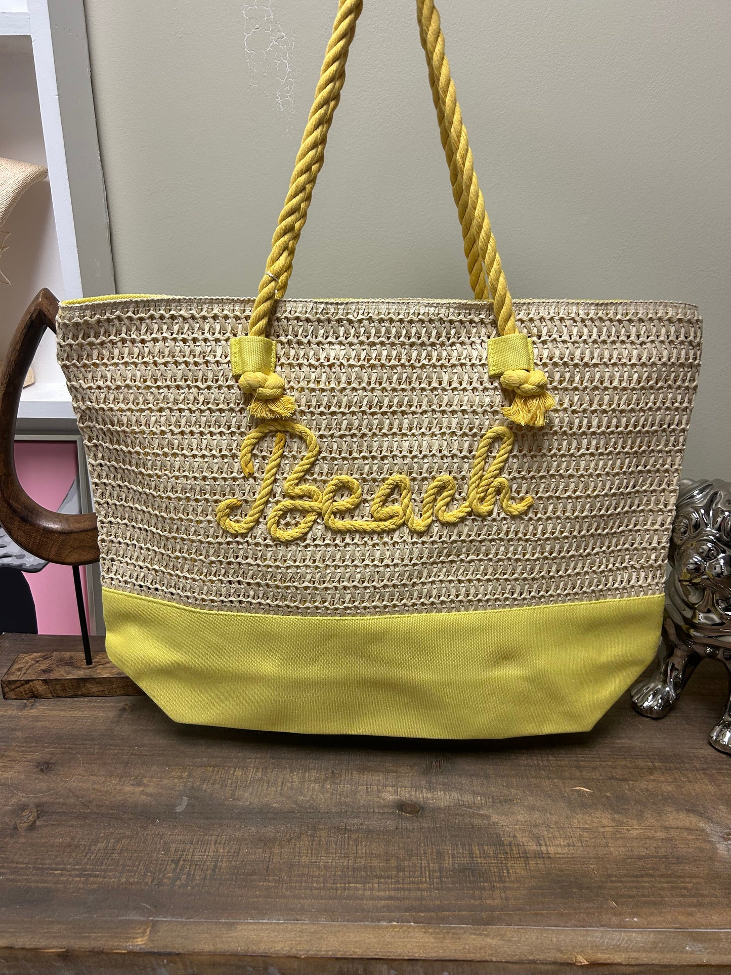 STRAW BAG - BEACH - 🏖️ Yellow