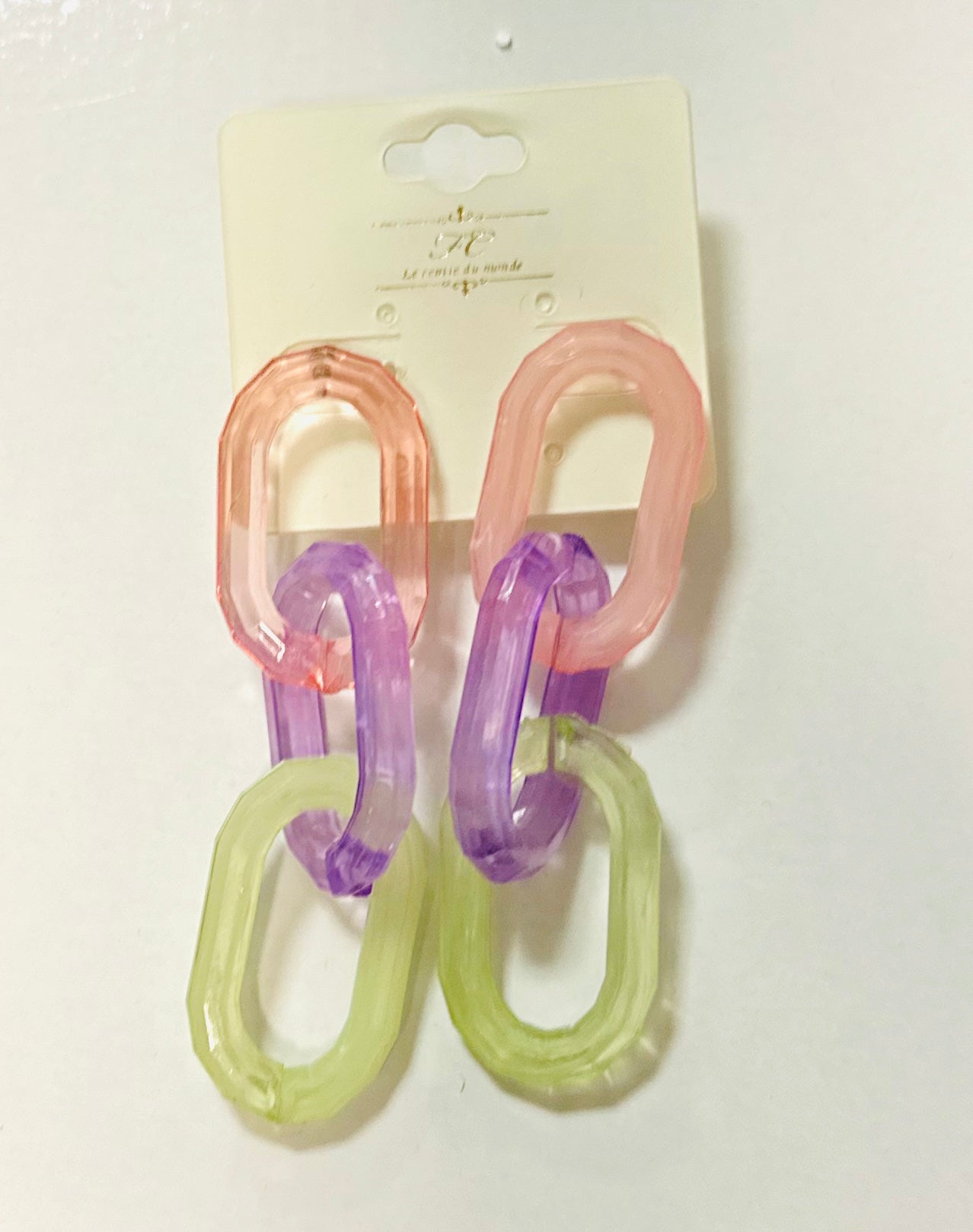 COLORFUL LINK EARRINGS 3984