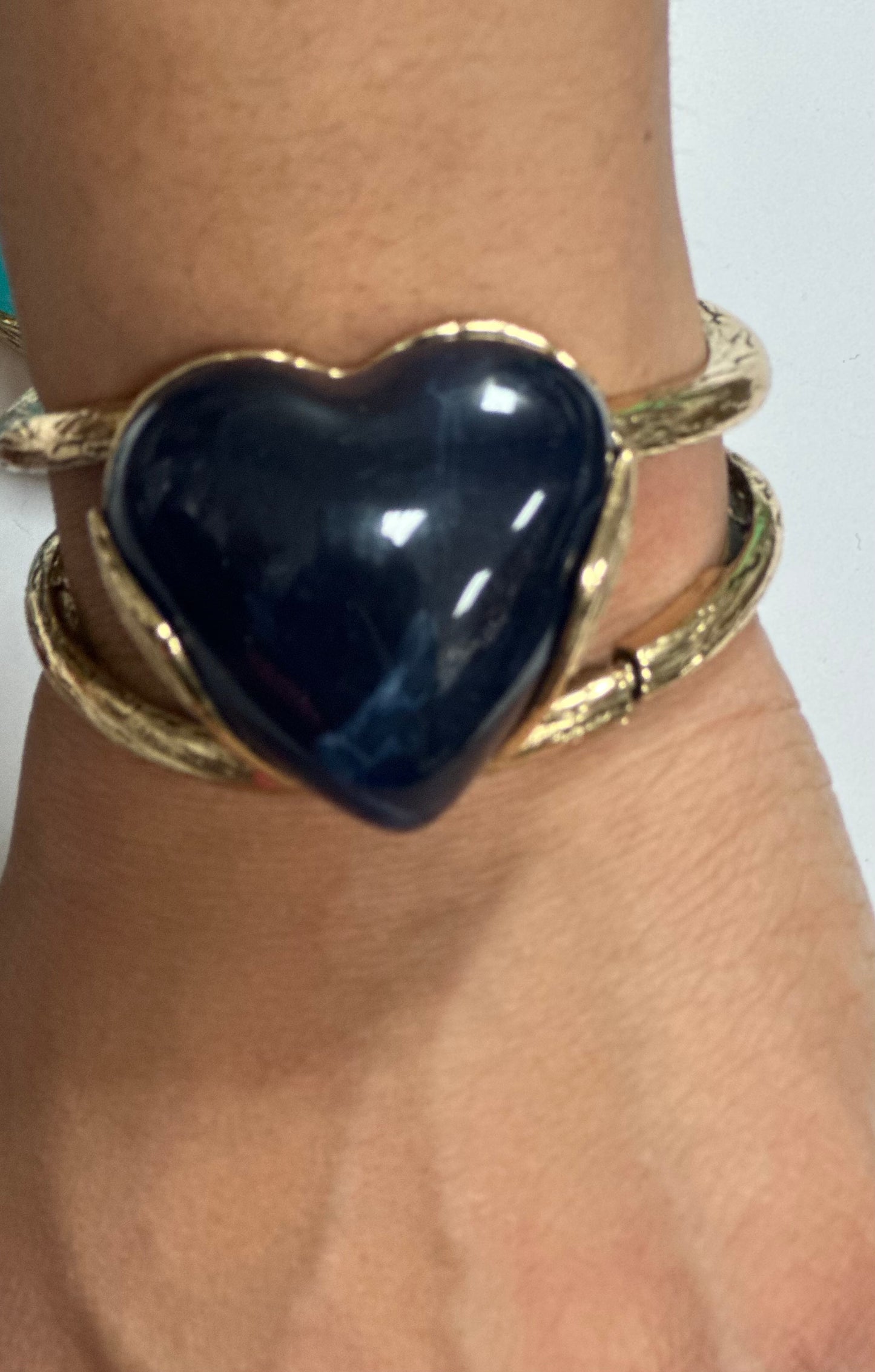 Gold Heart Cuff