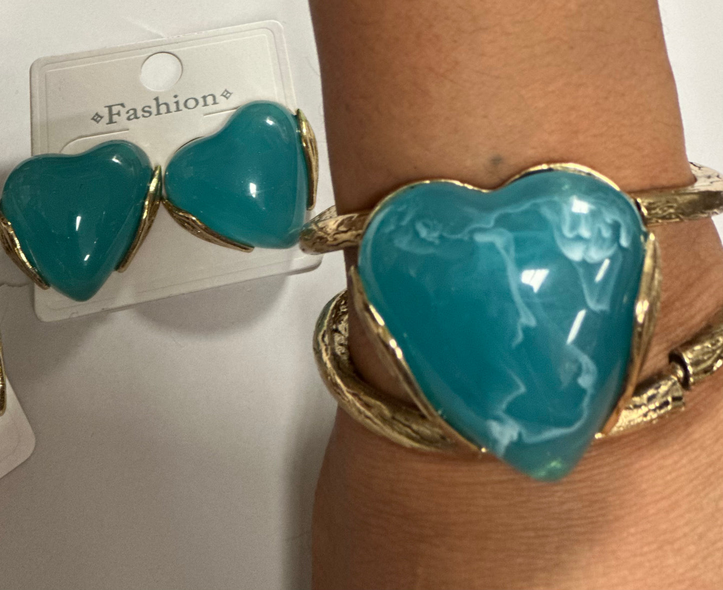 Gold Heart Cuff