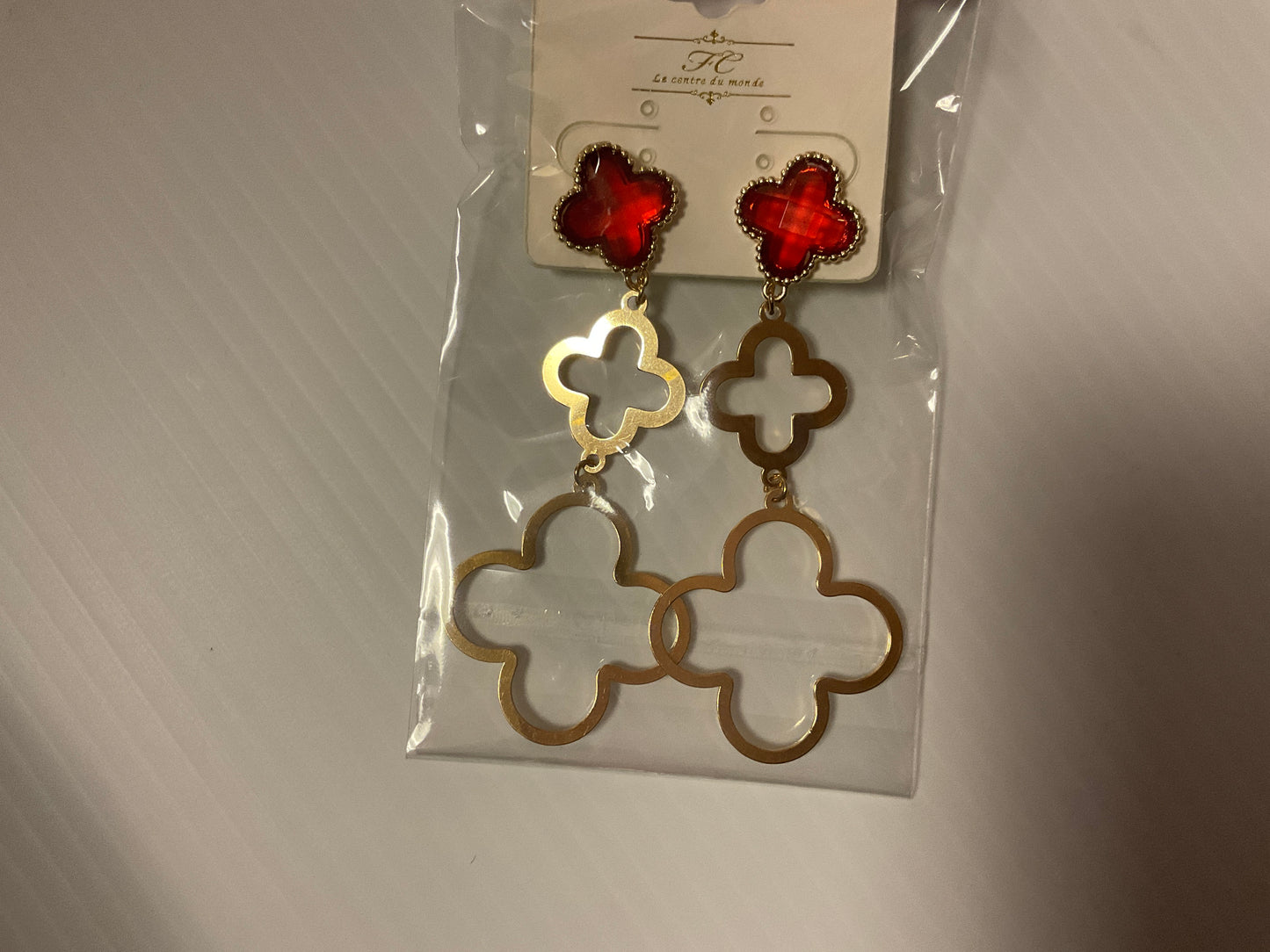 CLOVER POP GOLD EARRINGS 415