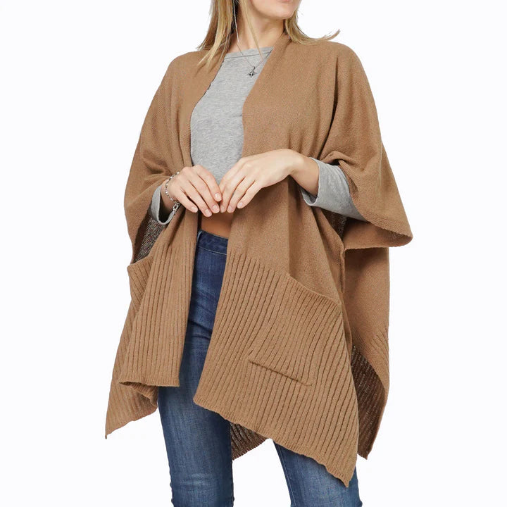 KNITTED VEST WITH 2 POCKETS