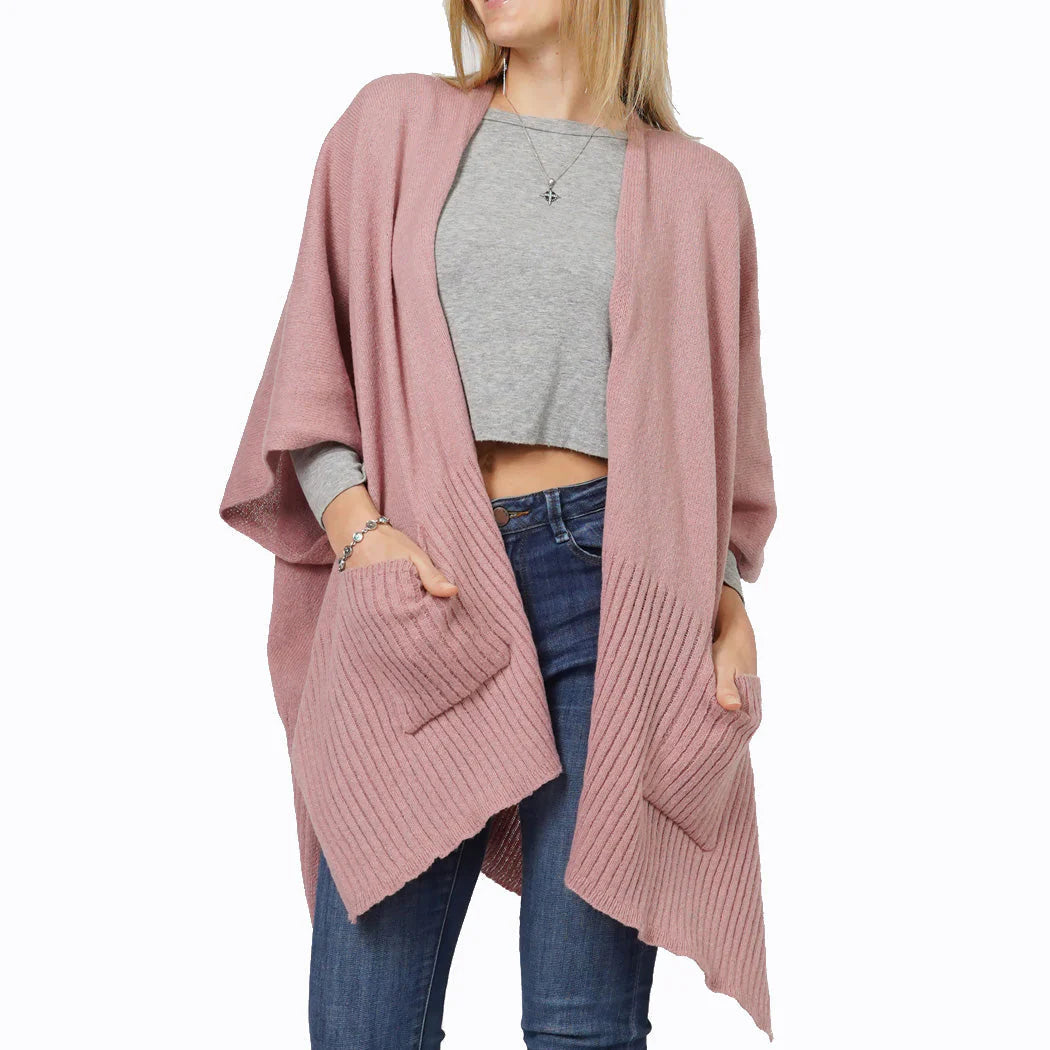 KNITTED VEST WITH 2 POCKETS