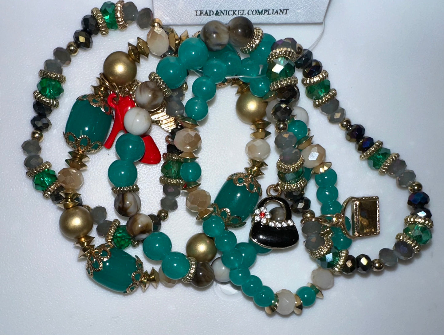 BEADED CHARM BRACELET
