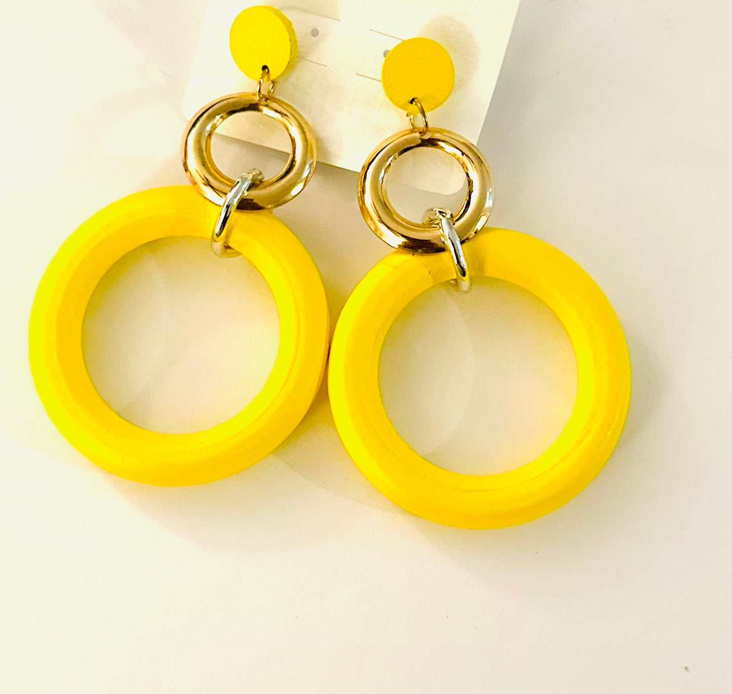Wooden Round Earrings