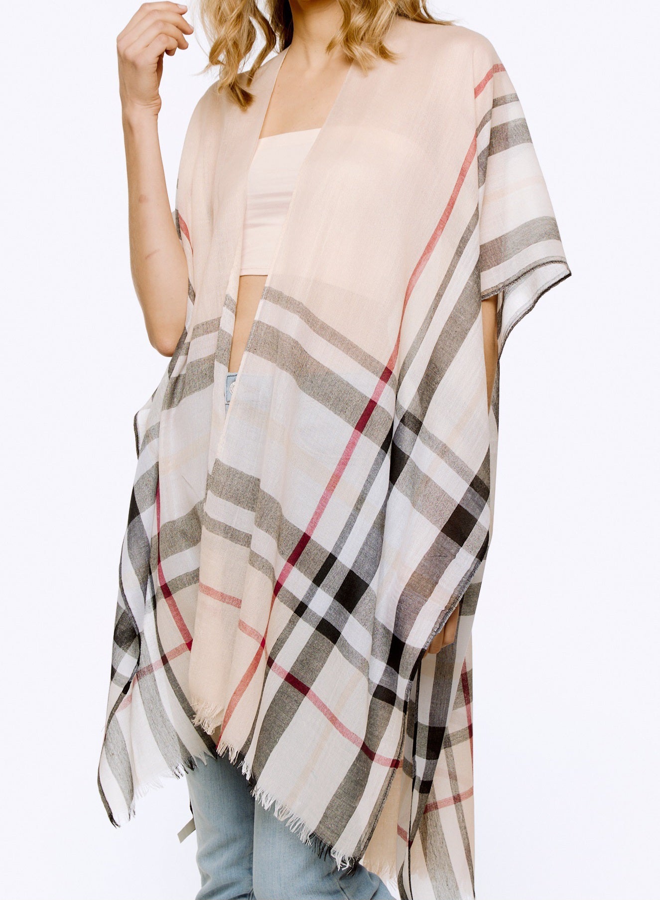 Plaid Kimono