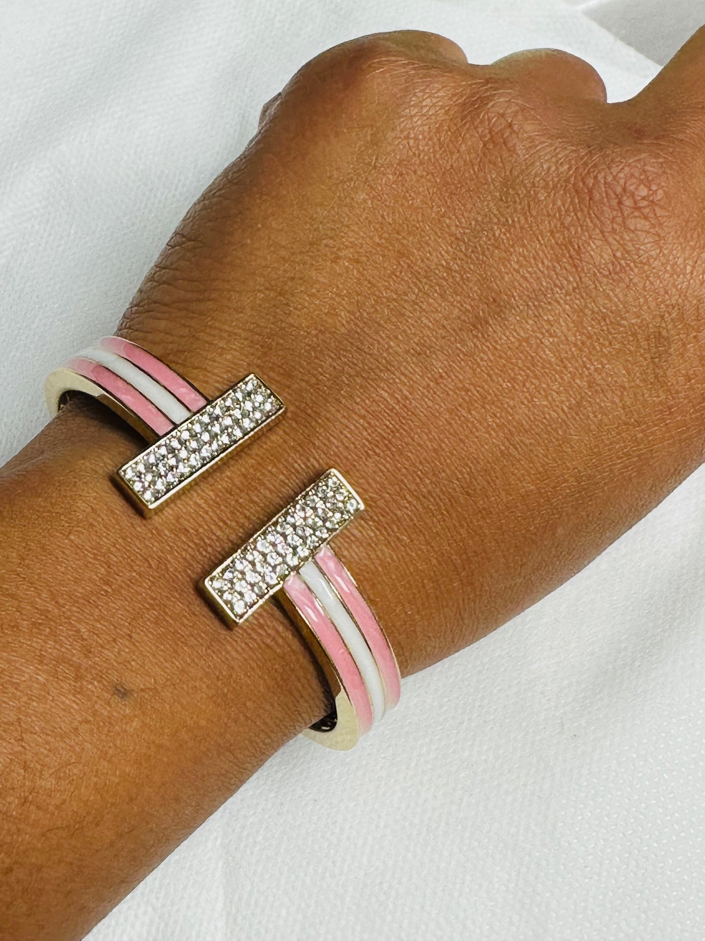 PINK & WHITE T CUFF 0024