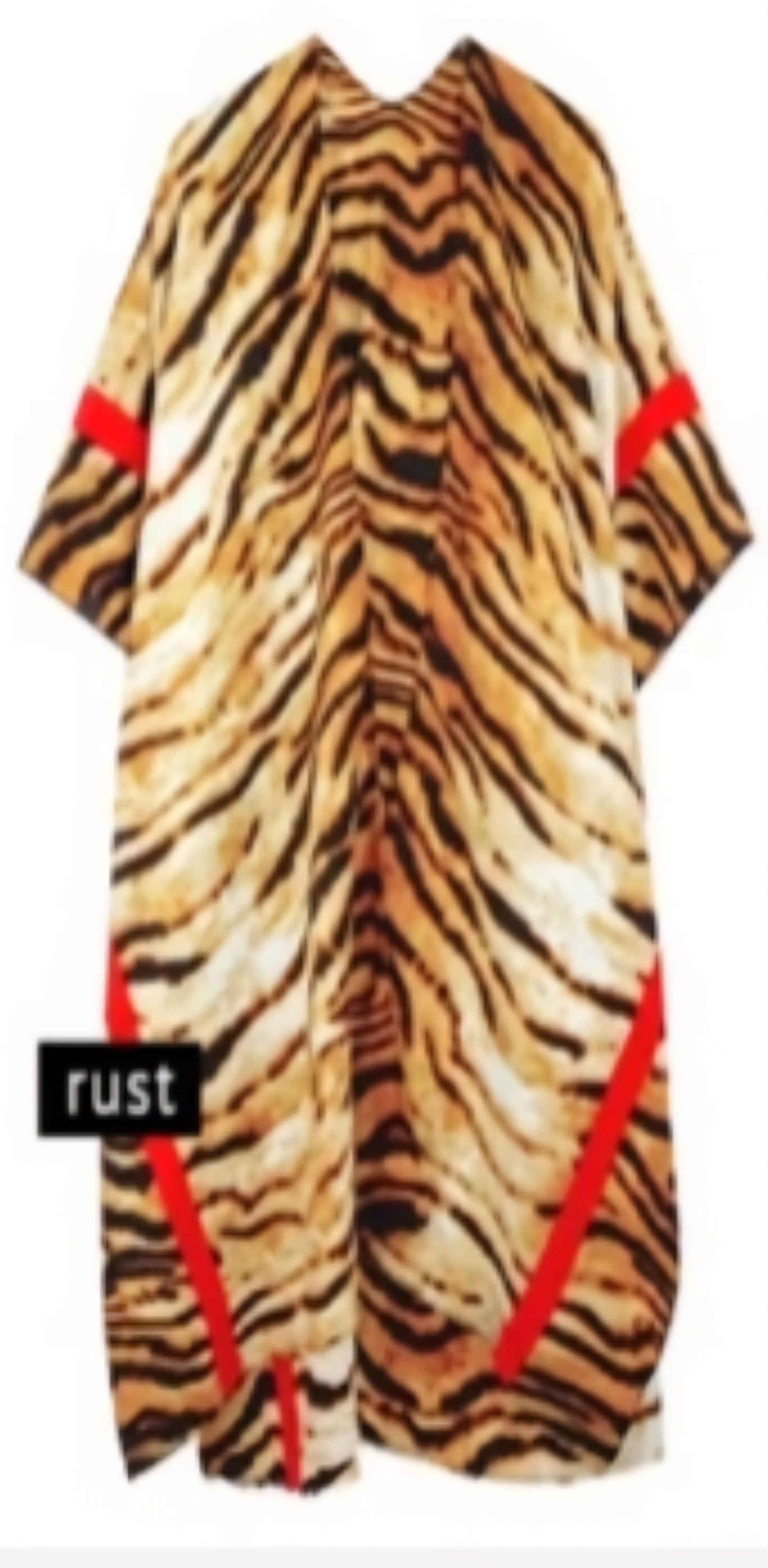 TIGER RED STRIPE KIMONO