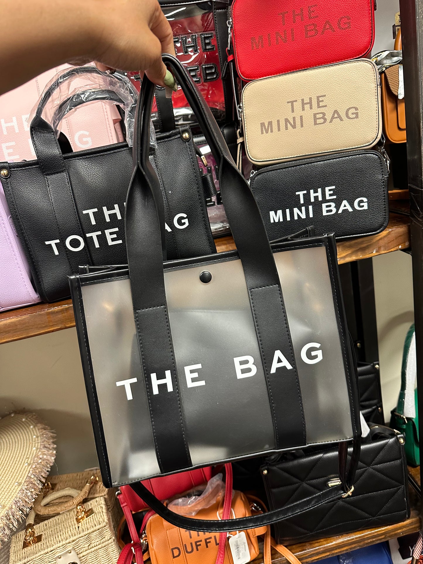 BLACK CLEAR TOTE - THE BAG