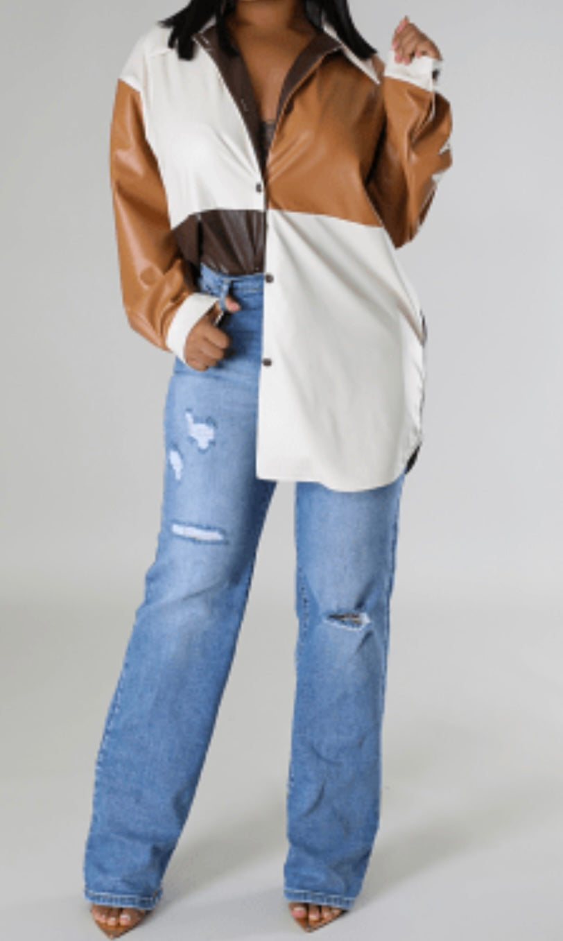 Leather Patch Shirt