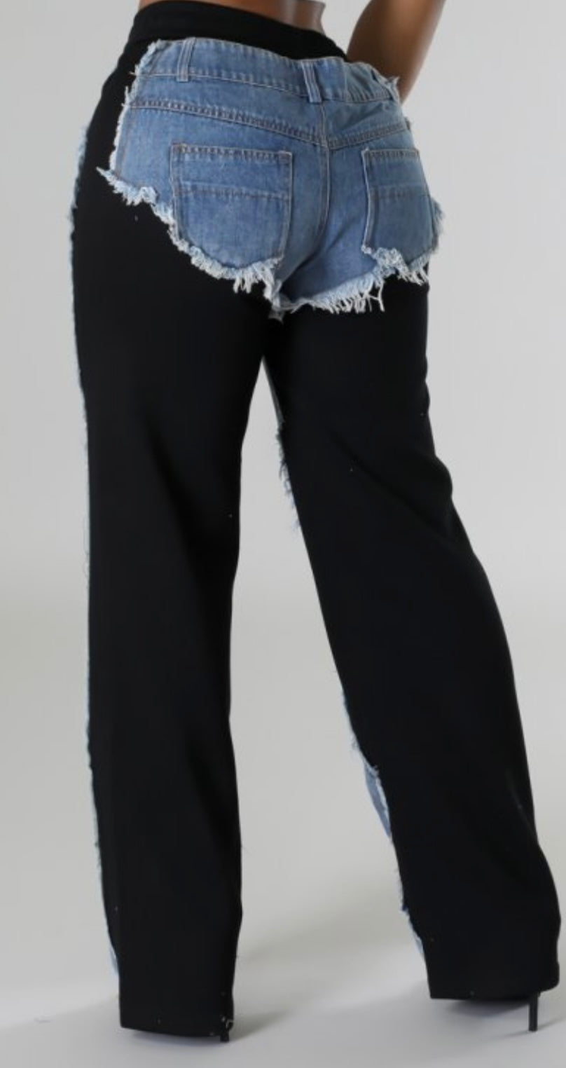 Denim Black Pants