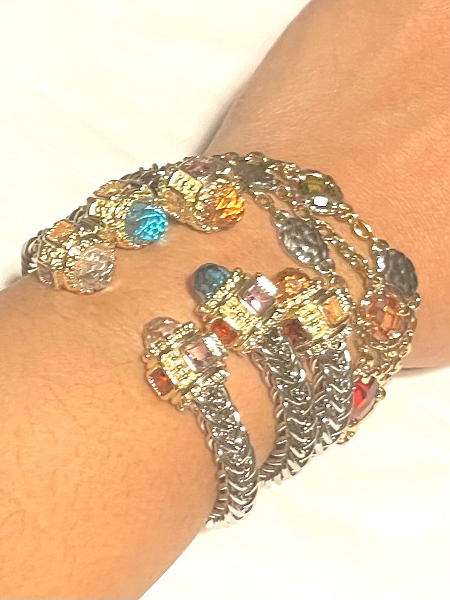 Stone Cable Wire Cuff