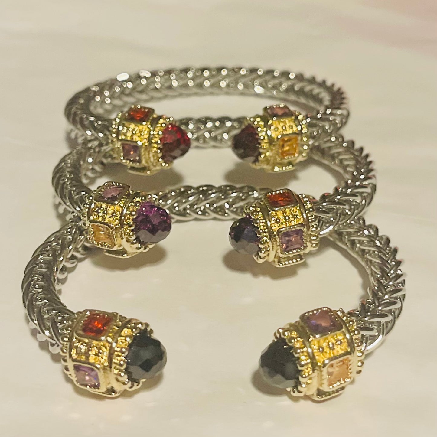 Stone Cable Wire Cuff