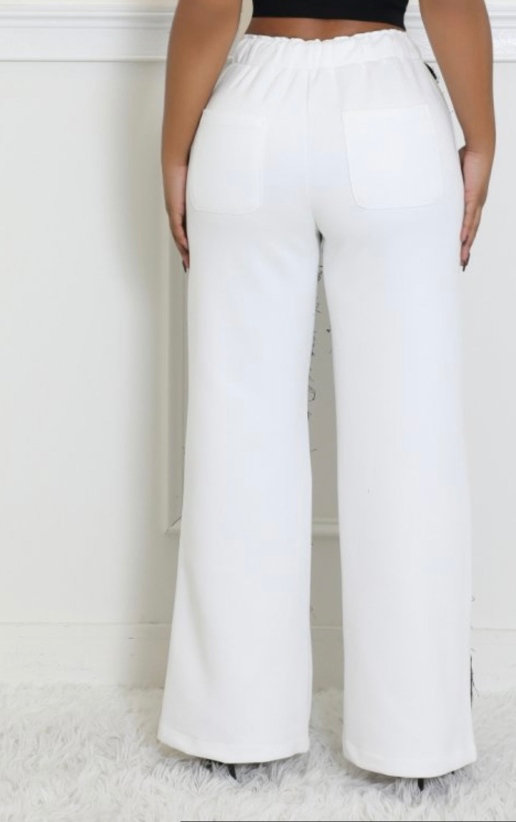 Black Denim & White Pants