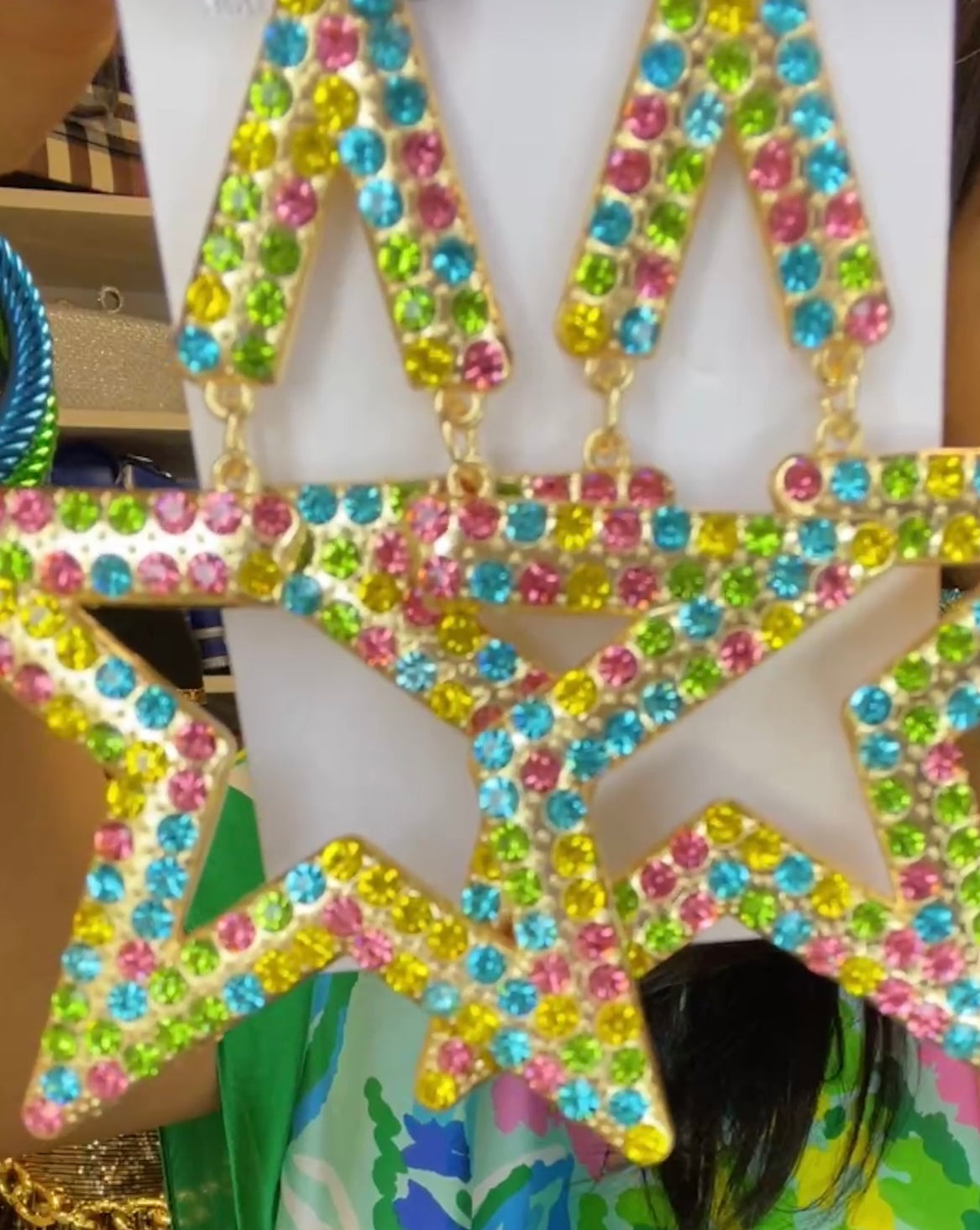 Bling Star Earrings - Large