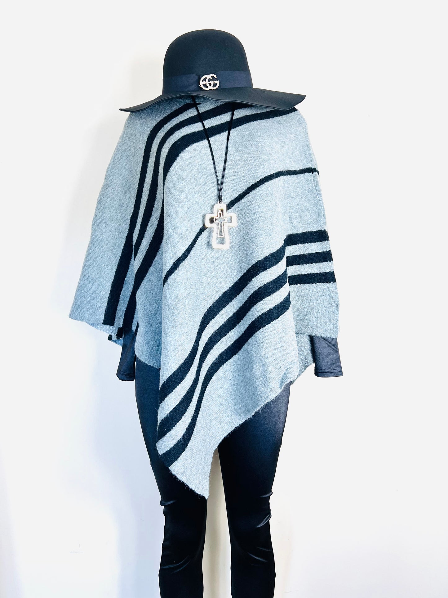Stripe Poncho