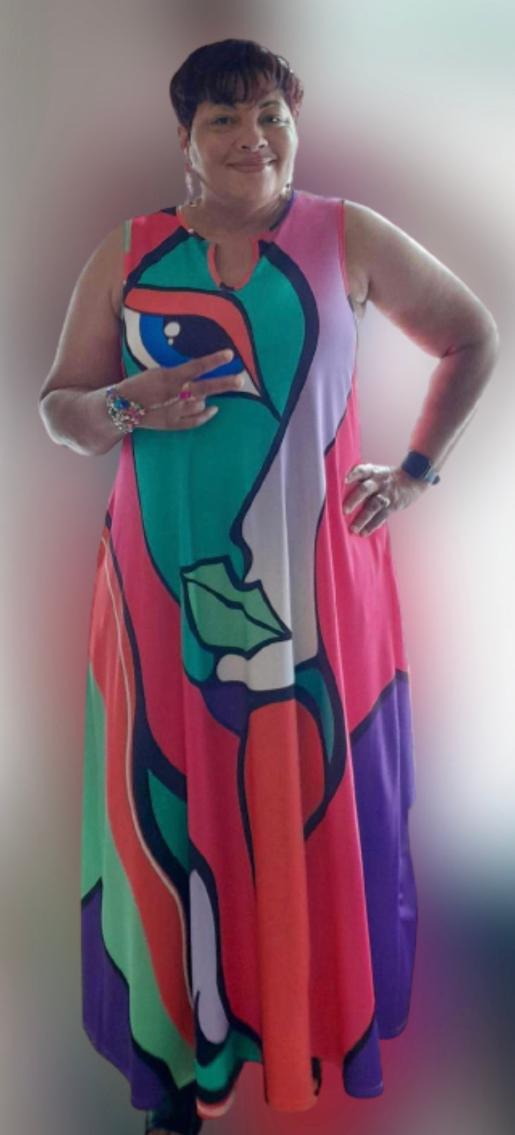 Face Dress Sleeveless