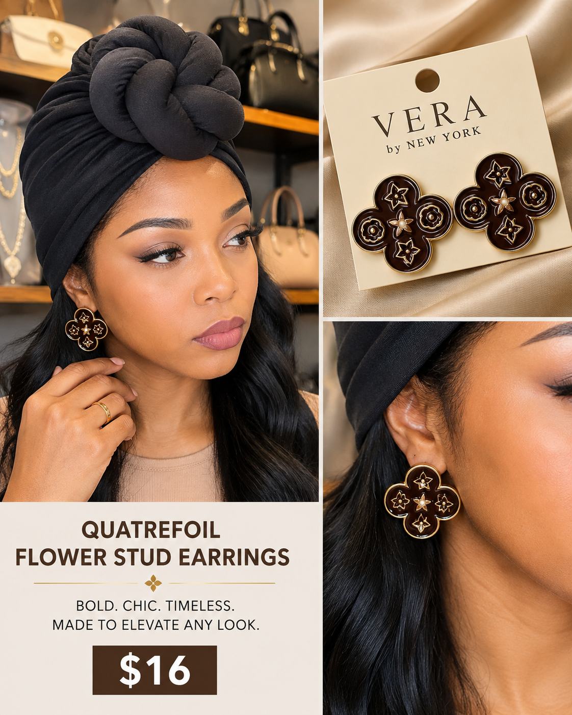 Flower Clv Earrings
