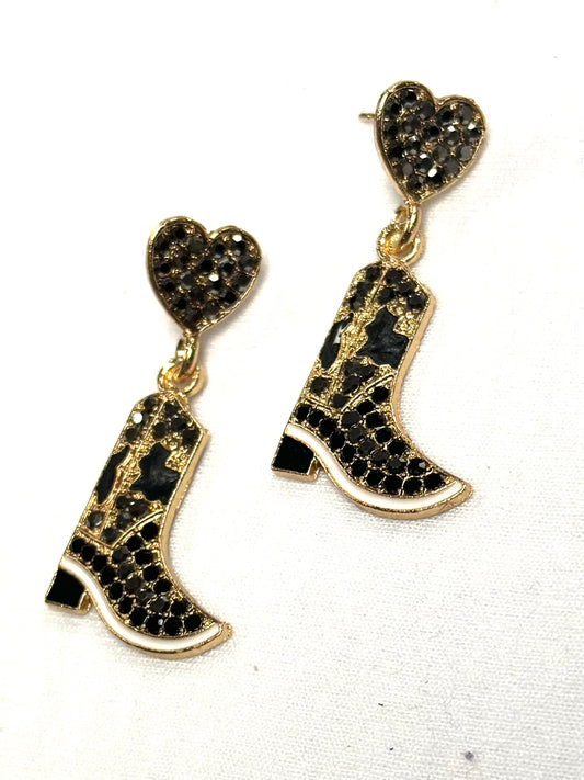 BLING COWBOY BOOT EARRINGS