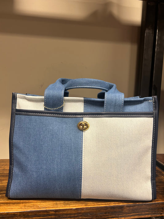 PRE-ORDER LIGHT DENIM HALF/HALF HANDBAG 6/24/25