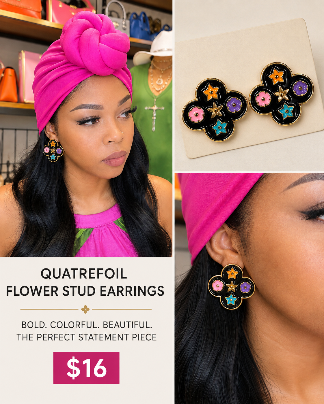 Flower Clv Earrings
