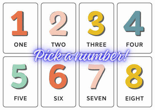Pick A Number Mystery Prize