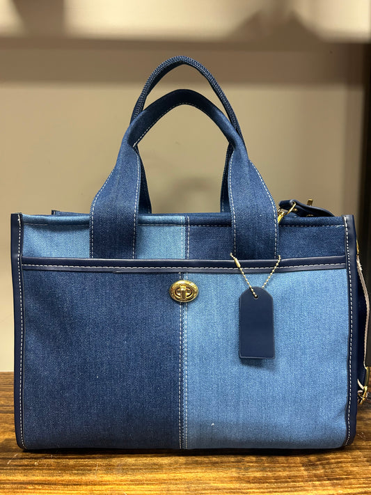 PRE-ORDER DARK DENIM HALF/HALF HANDBAG 6/24/25