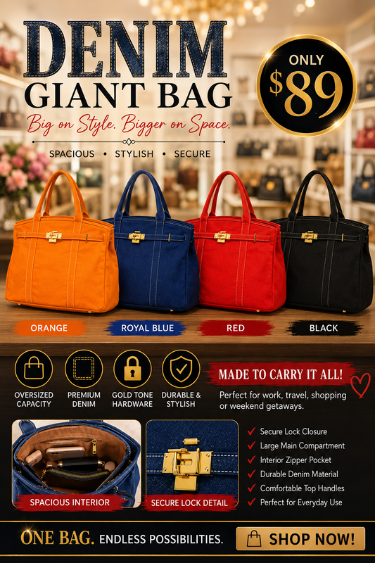 Giant Denim Handbag