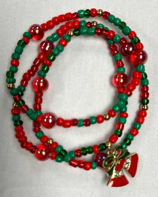 MISTLETOE RED & GREEN CHRISTMAS BRACELETS 10/7